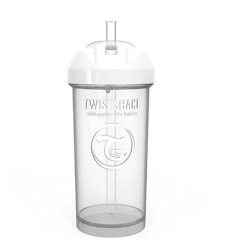 ТВИСТШЕЙК /360 мл./ Поильник с трубочкой (Straw Cup). Белый (White). Возраст 6+m