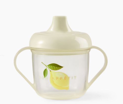 ХЕППИ БЕБИ Поильник 170мл с ручками "TRAINING CUP" lemon