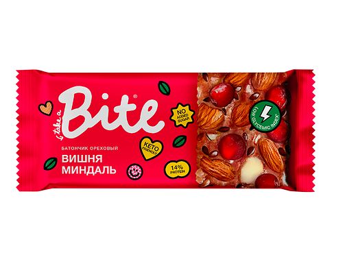 БАЙТ Батончик ореховый «Козинаки» «Вишня-миндаль» 30 гр.