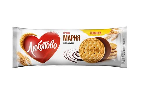 ЛЮБЯТОВО Печенье затяжное «Мария» традиционное» в глазури/138гр