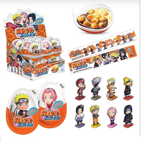 ЮНИОН Хруст шар с кремом и игрушка в капсуле в форме яйца, "Naruto Shippuden"