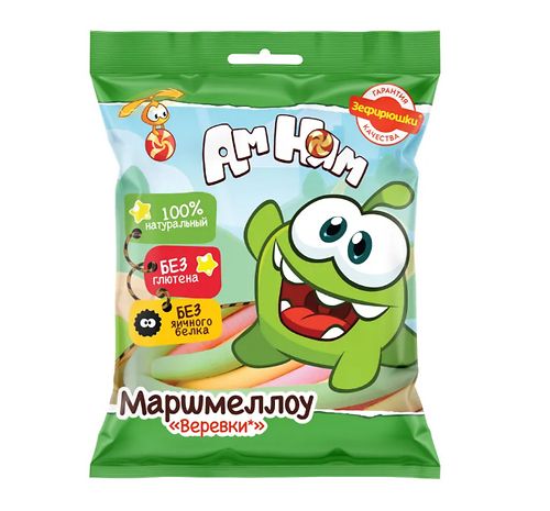 СЛАДКАЯ СКАЗКА Маршмеллоу Зефирюшки АН НЯМ Веревки 80гр (с 3-х лет)