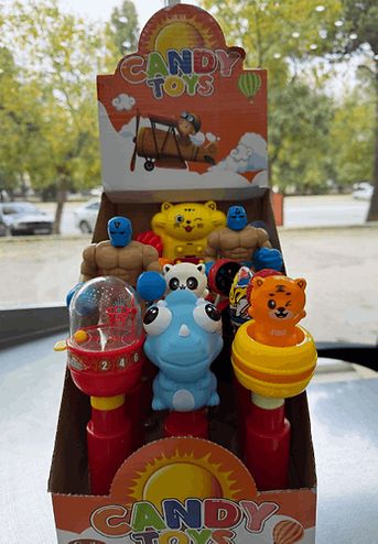 УЛКЕР Драже в игрушке 5гр, candy toys бокс, В ассортименте